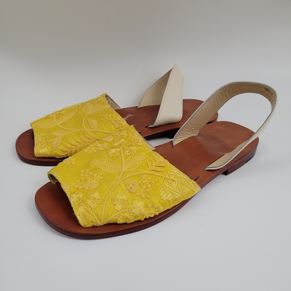 MOMO NEW YORK DESIGN x Anthropologie Dessa Back Sling Leather Sandals